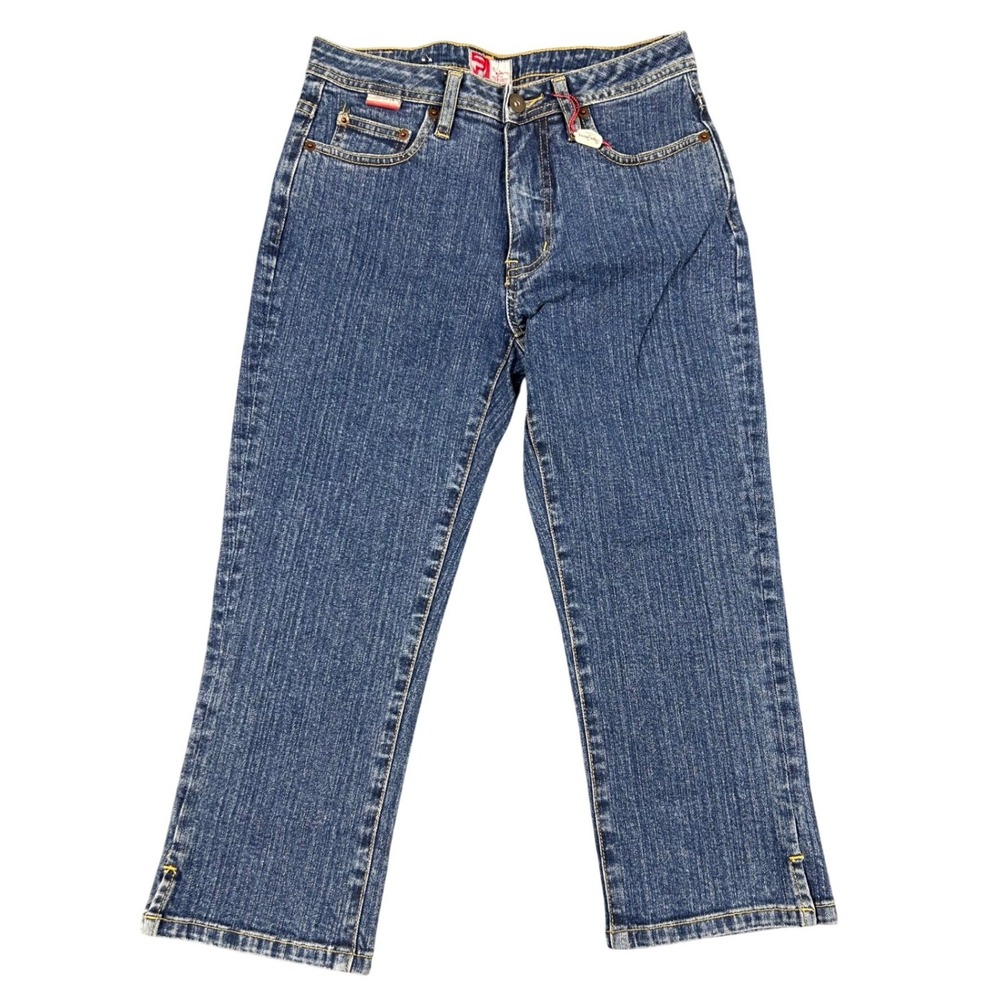 VTG Pepe Jeans Womens 28 Stretch Straight Leg Cropped Jeans Blue Medium Wash NWT